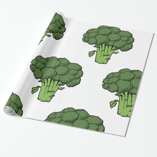 Papier Cadeau Brocoli vert