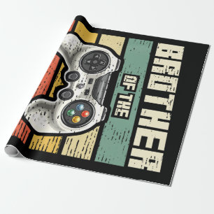 Papier Cadeau Brother Of The Birthday Boy Gamer Cadeau