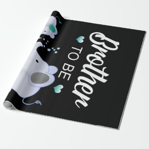 Papier Cadeau Brother To Be Elephant Baby shower Don Pour Garçon