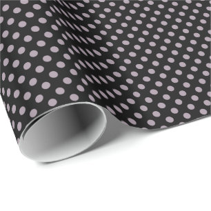 Papier Cadeau Brouillard Marin Points noirs sur Fond Violet