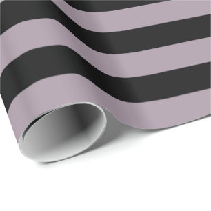 Papier Cadeau Brouillard Marin Rayure Violette et Noire