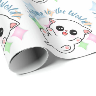 Papier Cadeau Brouille du ventre Heure Kitten