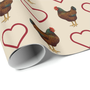 Papier Cadeau Brown Barnevelder Hen Chicken