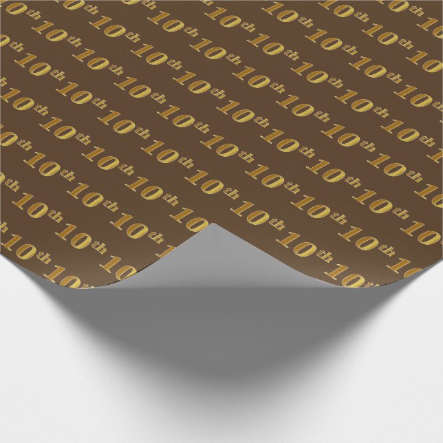 Papier Cadeau Brown, Faux Gold 10e (Dixième) (Coin)
