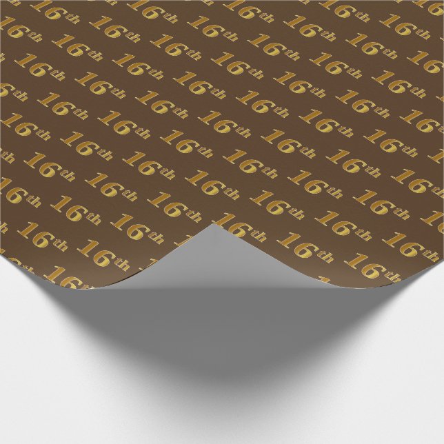 Papier Cadeau Brown, Faux Gold 16e (seizième) événement (Coin)