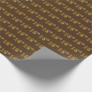 Papier Cadeau Brown, Faux Gold 16e (seizième) événement