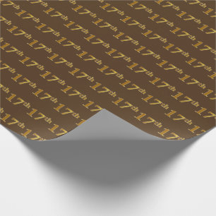 Papier Cadeau Brown, Faux Gold 17e (dix-septième)