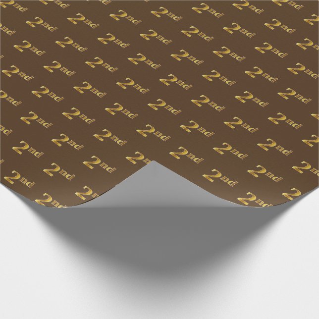 Papier Cadeau Brown, Faux Gold 2e (deuxième) événement (Coin)
