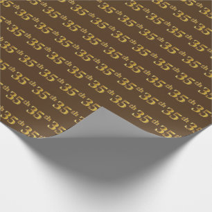 Papier Cadeau Brown, Faux Gold 35e (Trente-cinquième)