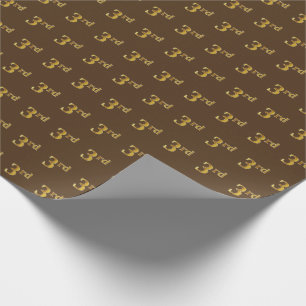 Papier Cadeau Brown, Faux Gold 3ème (troisième) événement