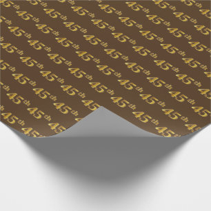 Papier Cadeau Brown, Faux Gold 45e (Quarante-cinquième)