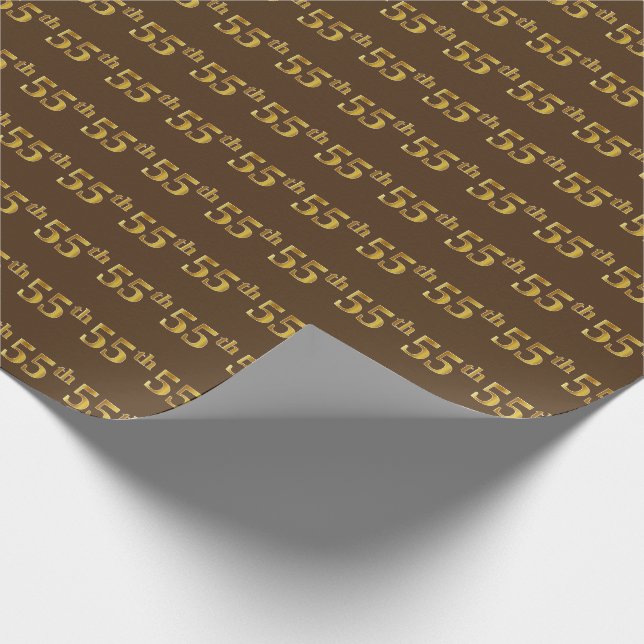 Papier Cadeau Brown, Faux Gold 55e (Cinquante-cinquième) (Coin)