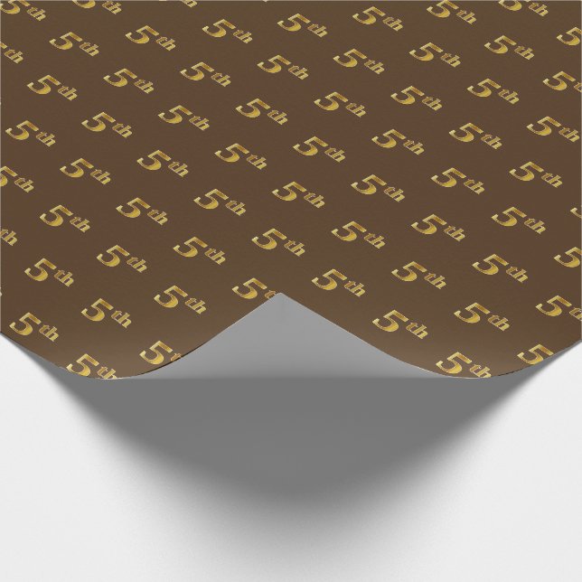 Papier Cadeau Brown, Faux Gold 5e (Cinquième) (Coin)