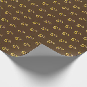 Papier Cadeau Brown, Faux Gold 6e (Sixième) événement