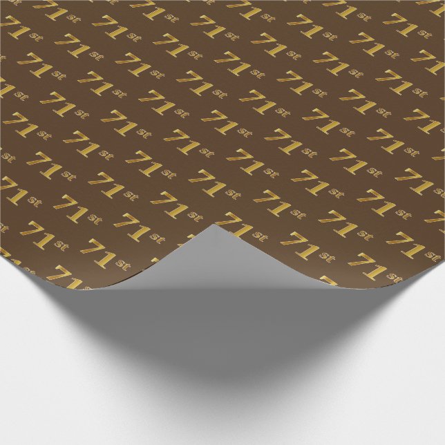 Papier Cadeau Brown, Faux Gold 71ème (Soixante-et-onze) (Coin)