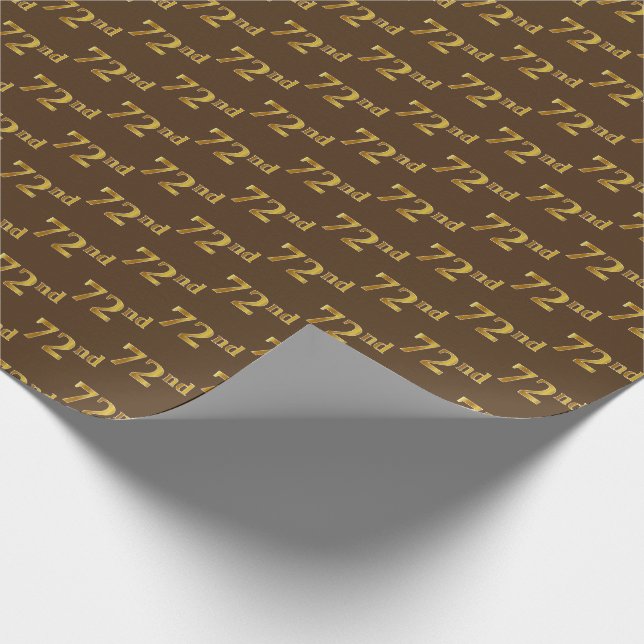 Papier Cadeau Brown, Faux Gold 72e (Soixante-douzième) (Coin)
