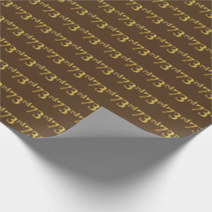 Papier Cadeau Brown, Faux Gold 73e (Soixante-treizième)