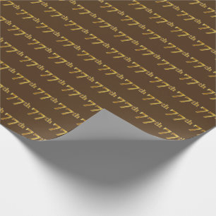 Papier Cadeau Brown, Faux Gold 77e (Soixante-dix-septième)