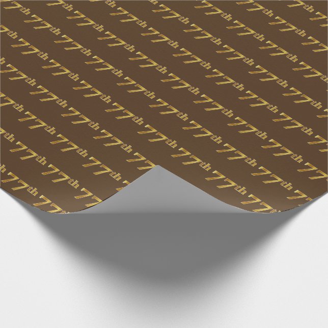 Papier Cadeau Brown, Faux Gold 77e (Soixante-dix-septième) (Coin)