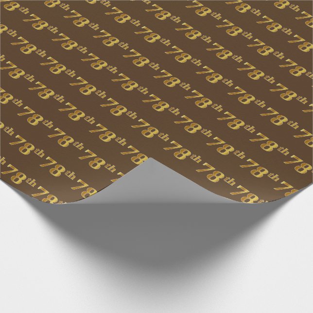 Papier Cadeau Brown, Faux Gold 78e (Soixante-dix-huitième) (Coin)