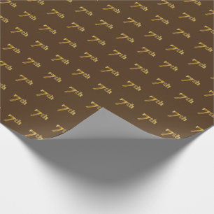 Papier Cadeau Brown, Faux Gold 7e (Septième)