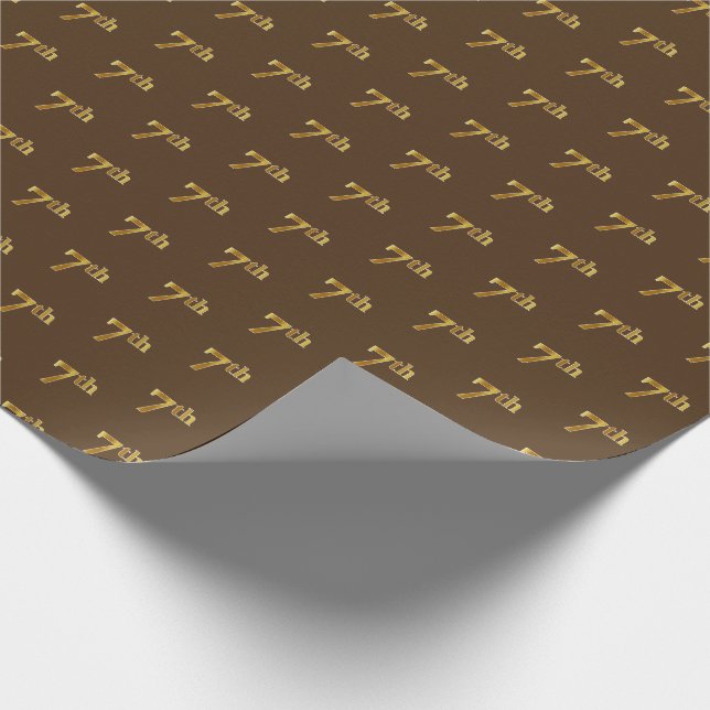 Papier Cadeau Brown, Faux Gold 7e (Septième) (Coin)