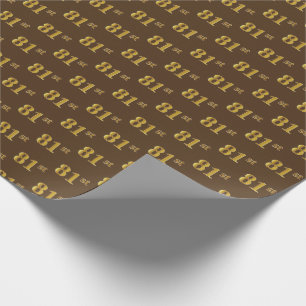 Papier Cadeau Brown, Faux Gold 81ème (Quatre-vingt-unième)