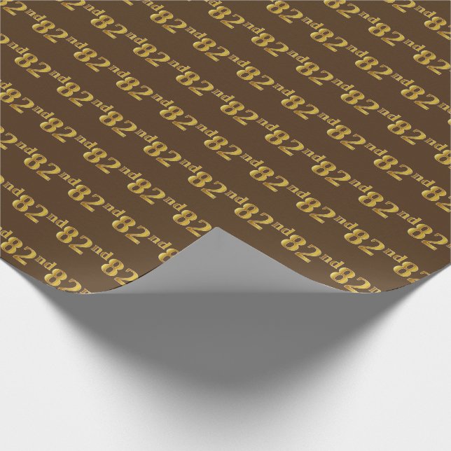 Papier Cadeau Brown, Faux Gold 82e (Quatre-vingt-deuxième) (Coin)