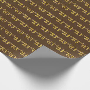 Papier Cadeau Brown, Faux Gold 83e (Quatre-vingt-troisième)