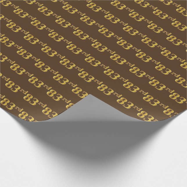 Papier Cadeau Brown, Faux Gold 83e (Quatre-vingt-troisième) (Coin)