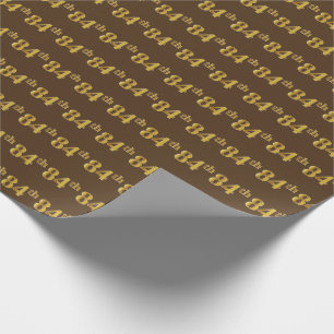 Papier Cadeau Brown, Faux Gold 84e (Quatre-vingt-quatrième)
