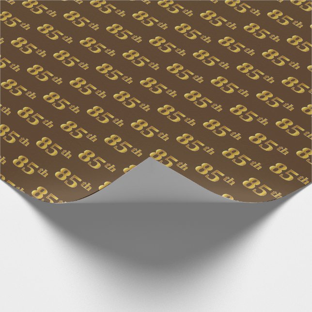 Papier Cadeau Brown, Faux Gold 85e (Quatre-vingt-cinquième) (Coin)