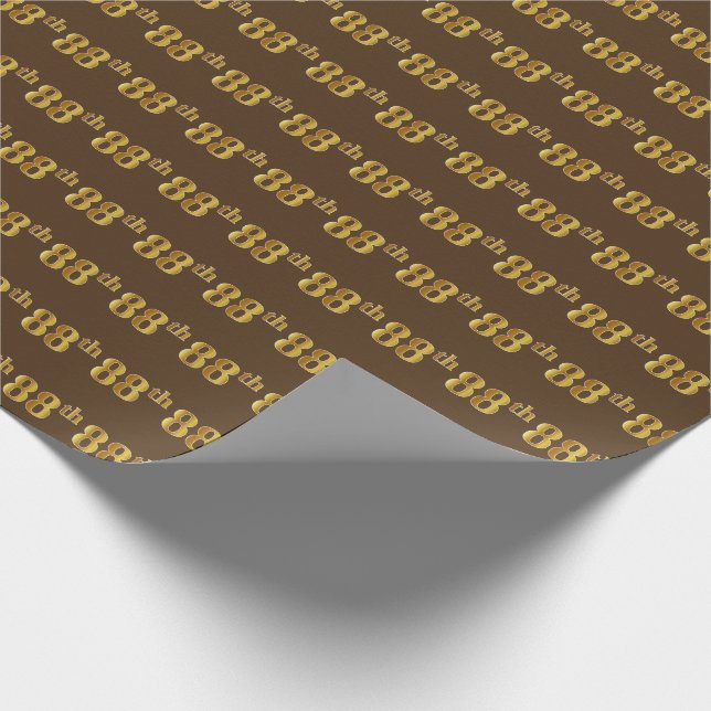 Papier Cadeau Brown, Faux Gold 88e (Quatre-vingt-huitième) (Coin)