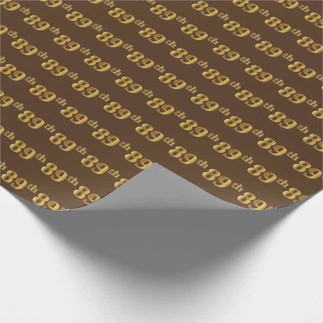 Papier Cadeau Brown, Faux Gold 89e (Quatre-vingt-neuvième) (Coin)