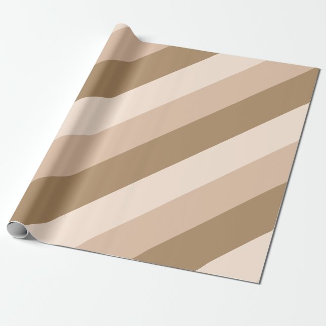 Papier Cadeau Brown Ombre diagonal trié (Déroulé)