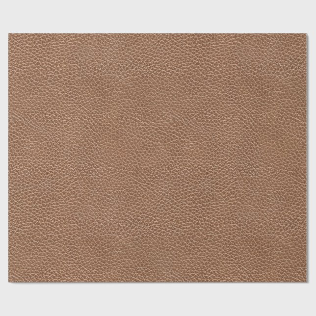 Papier Cadeau Brun naturel en cuir de Faux (Plat)