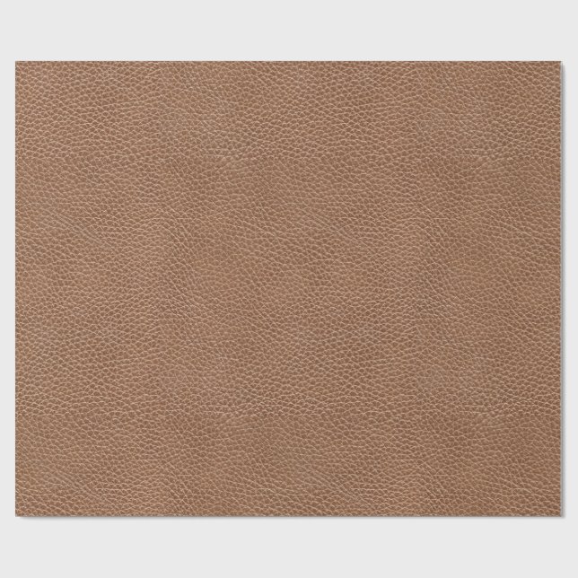 Papier Cadeau Brun naturel en cuir de Faux (Plat)