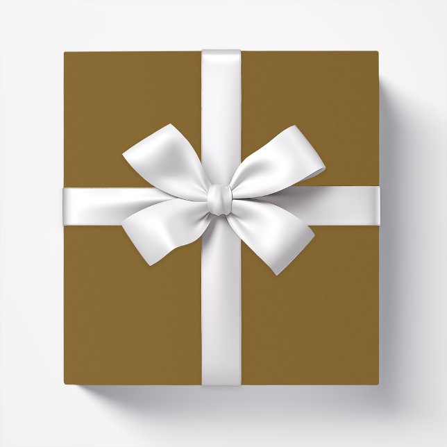Papier Cadeau Brun olive solide (Créateur téléchargé)