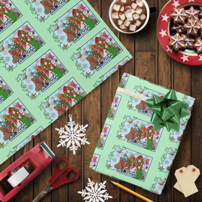 Papier Cadeau Brunette Noël Présent Fée (Créateur téléchargé)