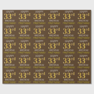 Papier Cadeau Brunissez, or le "JOYEUX trente-troisième