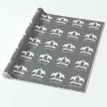 Papier Cadeau Bruxelles Griffon Mariage Couple avec texte person<br><div class="desc">Enveloppement cadeau mariage et Fête des mariées pour Brussels Griffon Love</div>
