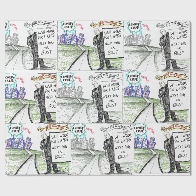 Papier Cadeau BTS sur la route (Plat)