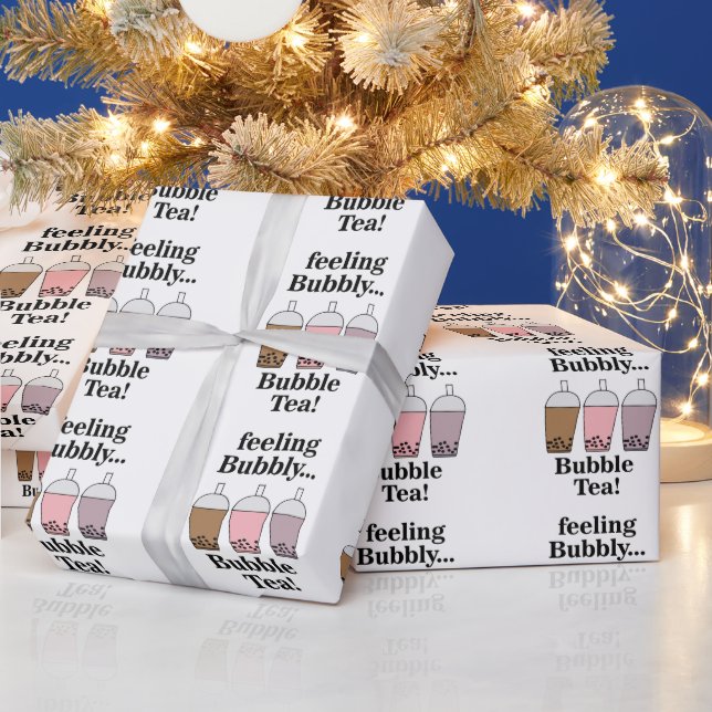 Papier Cadeau Bubble Tea Funny Birthday (Vacances)