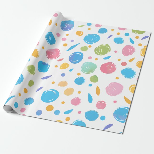 Papier Cadeau Bubbly Confetti (Déroulé)