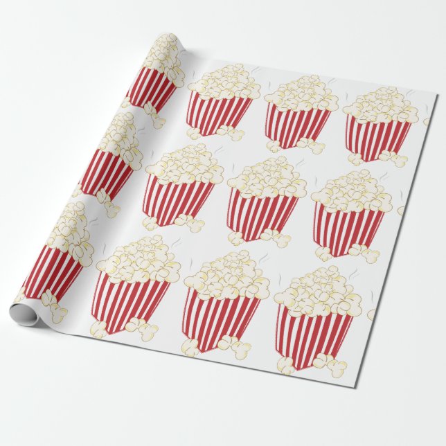 Papier Cadeau Bucket of Popcorn (Déroulé)