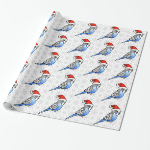 Papier Cadeau Budgie Père Noël