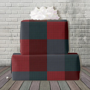 Papier Cadeau Buffalo Plaid Quilt Motif Toutes les occasions Cad