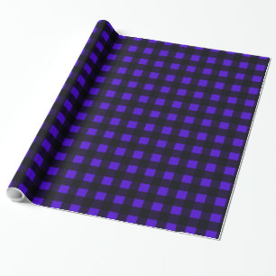 Papier Cadeau Buffle Bleu Grande Plaid