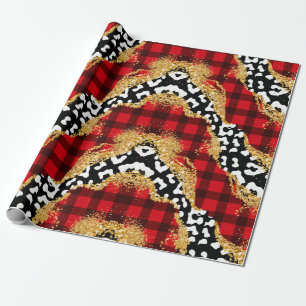 Papier Cadeau Buffle rouge sauvage Plaid Empreinte de léopard No