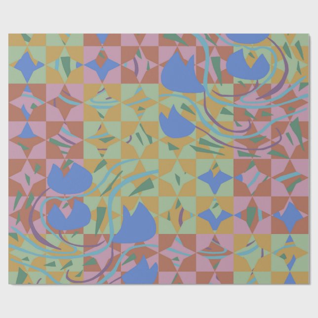 Papier Cadeau Bulbes de tulipe Étincelles (Plat)